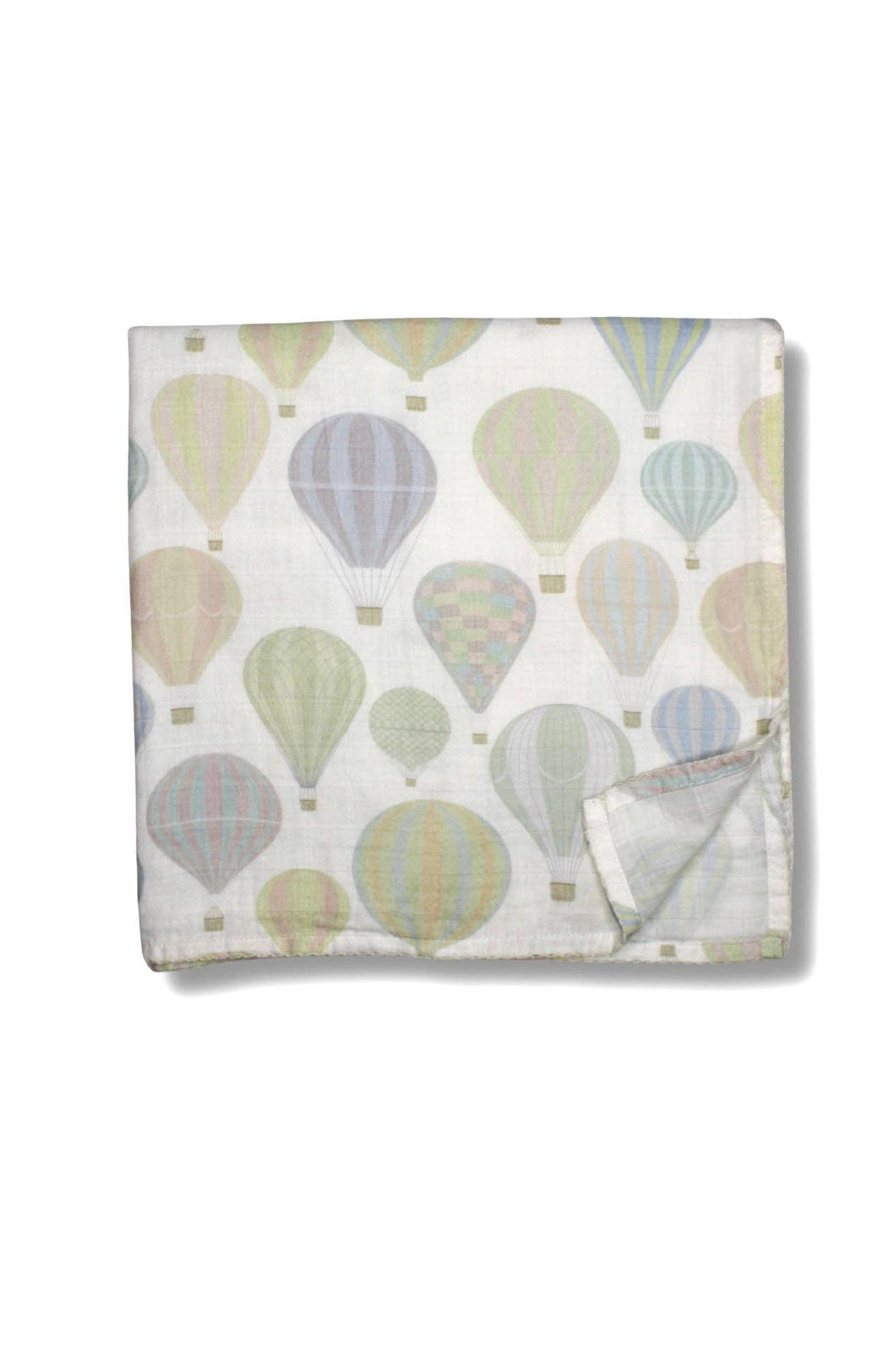 Little Threads pastel air balloon muslin baby blanket, organic cotton swaddle blanket for newborn comfort and breathable baby bedding