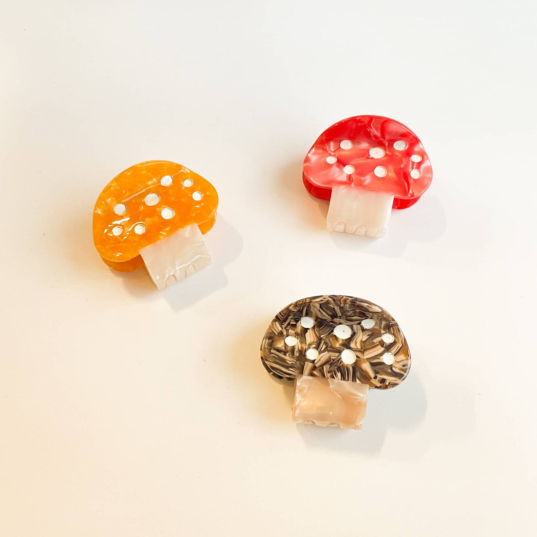 Adorro Alice Mushroom Claw Clip Small pastel whimsical hair accessory for girls a charming gift idea for toddlers and young children