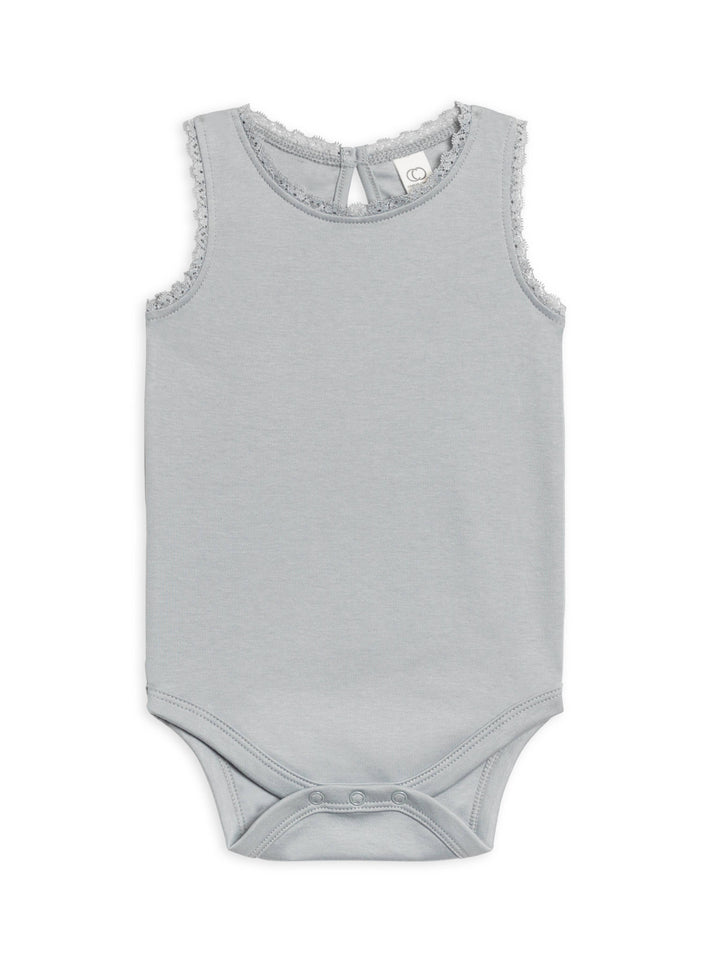 colored organics mist luna lace bodysuit for infants and babies 