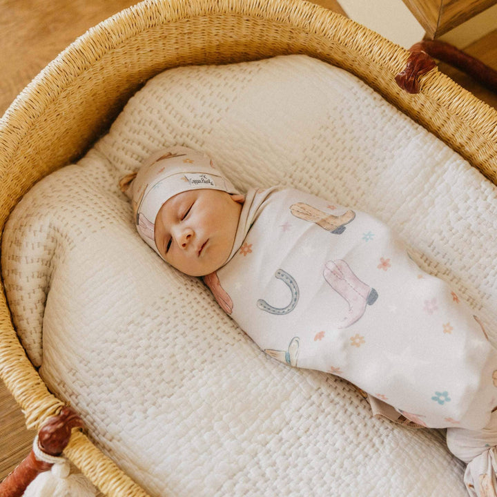 Cheyenne knit swaddle by Copper Pearl — best baby blanket for newborns and infants