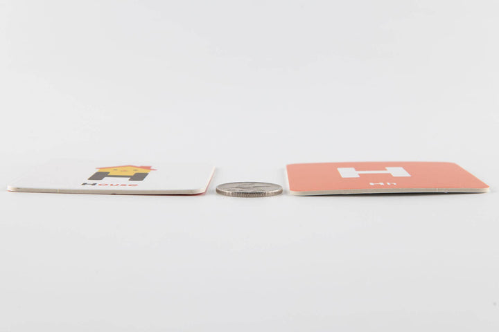 quarter for scale on Oioiooi educational play cards in magnetic alphabet play set
