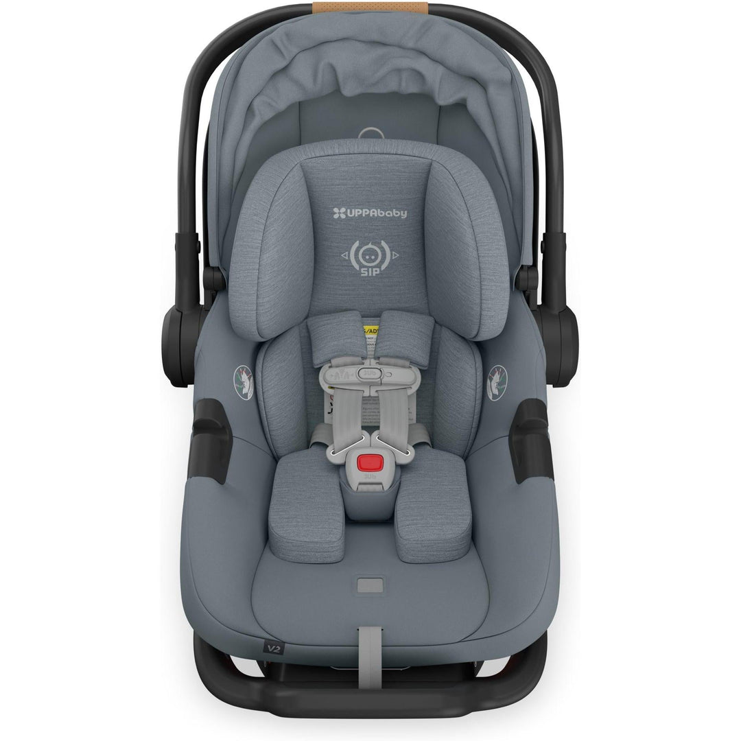Keep your little one safe with the Uppababy Aria V2 in Callum, a reliable reverse facing car seat.