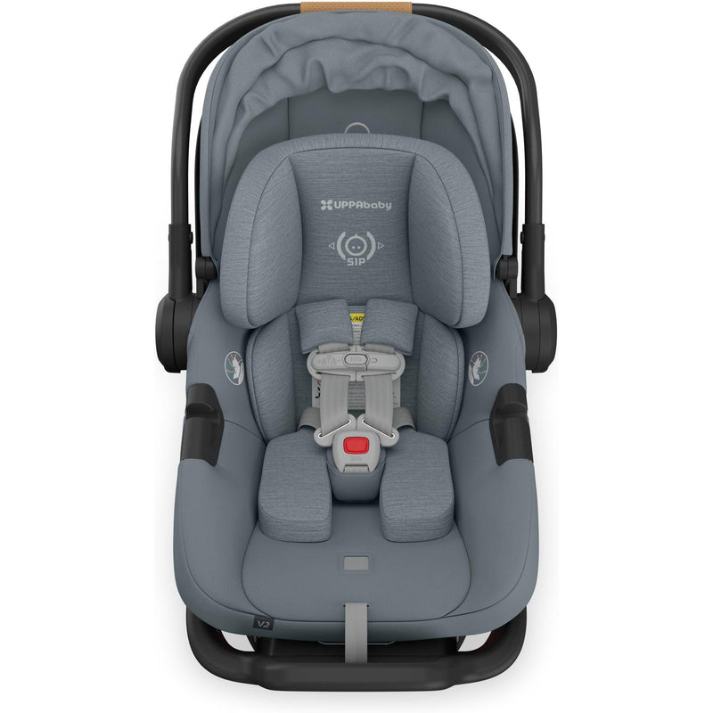 Keep your little one safe with the Uppababy Aria V2 in Callum, a reliable reverse facing car seat.