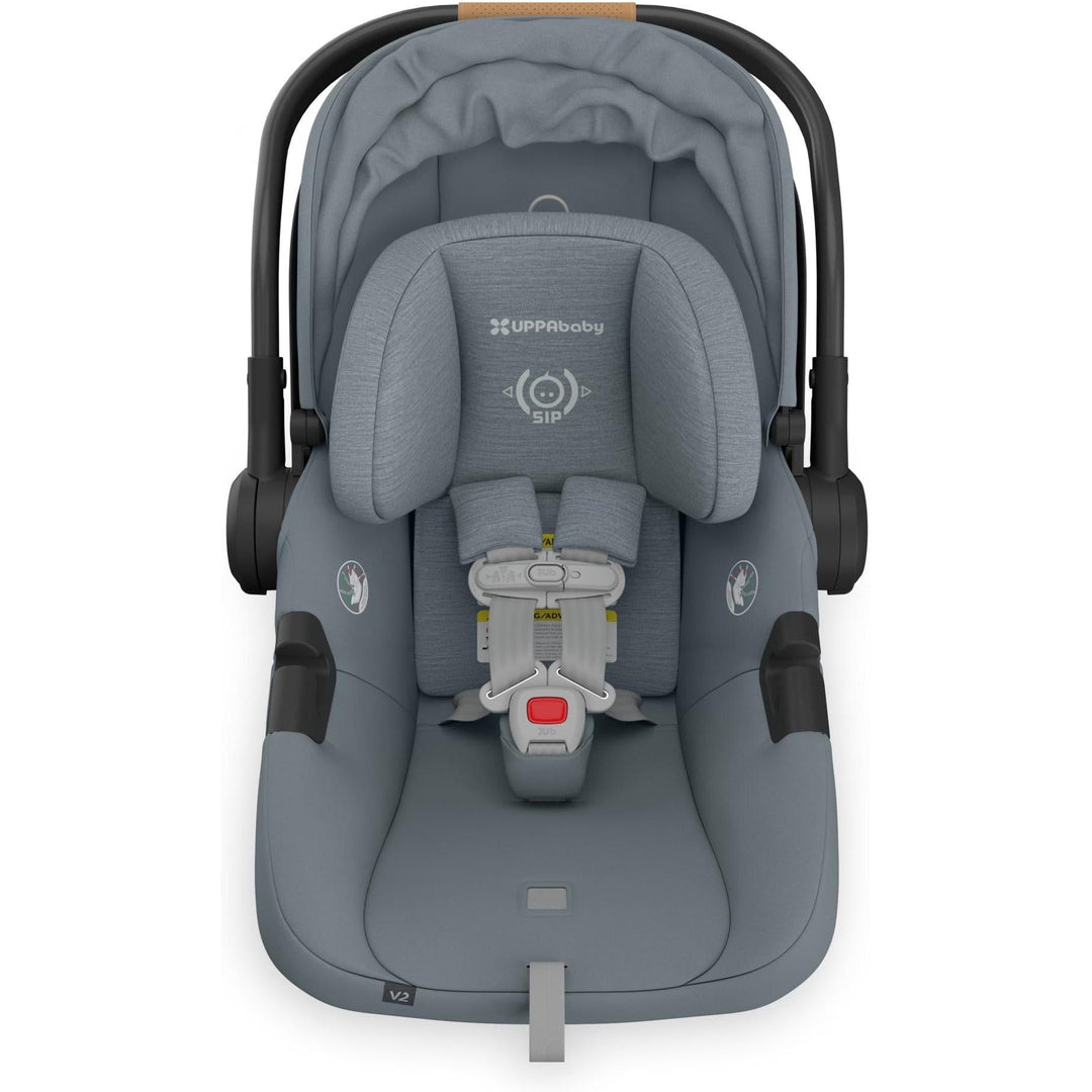 Uppababy Aria V2 Infant Car Seat in Callum delivers exceptional comfort for car seat baby needs.