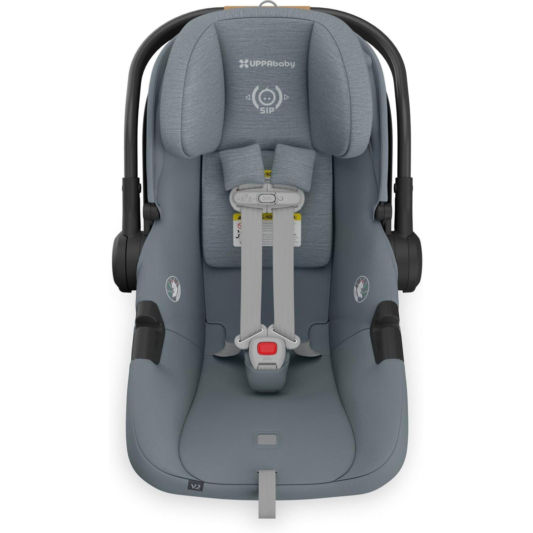 Travel safely in style with the Uppababy Aria V2 Infant Car Seat in Callum, a top car seat baby pick.