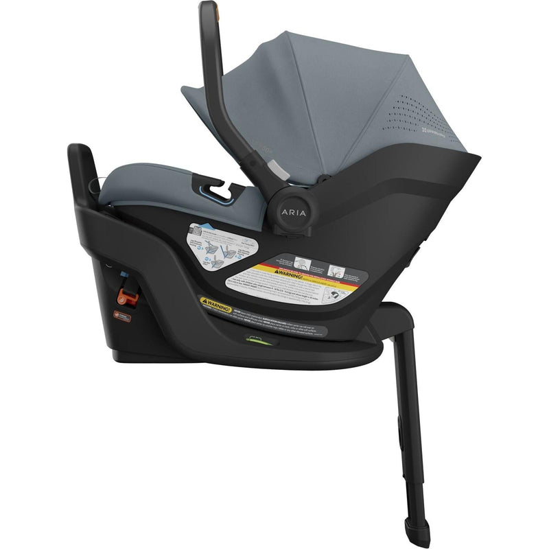 The Uppababy Aria V2 Infant Car Seat in Callum combines sleek aesthetics and superior safety.