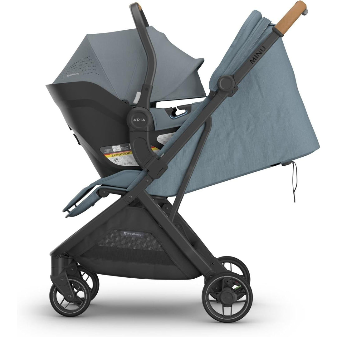 Uppababy Aria V2 in Callum makes every trip effortless with this best travel car seat for infants.