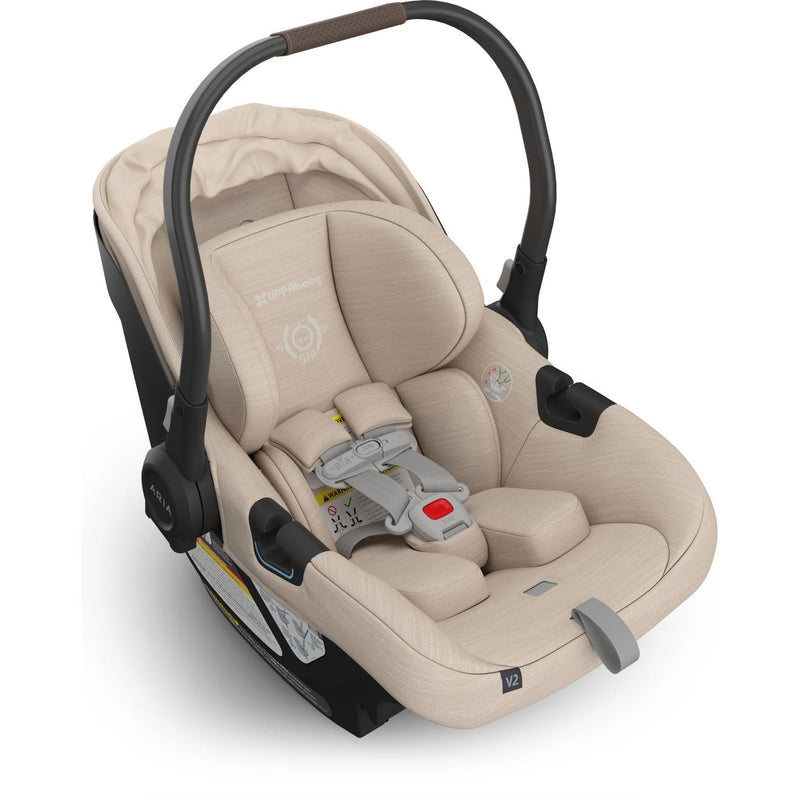 Uppababy Aria V2 Infant Car Seat in Declan keeps babies comfortable for every car seat journey.
