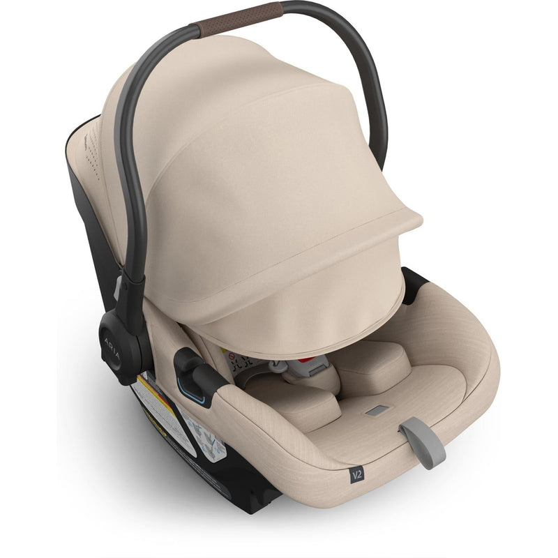 Experience modern ease with the Uppababy Aria V2 in Declan, a top-rated rear facing car seat.