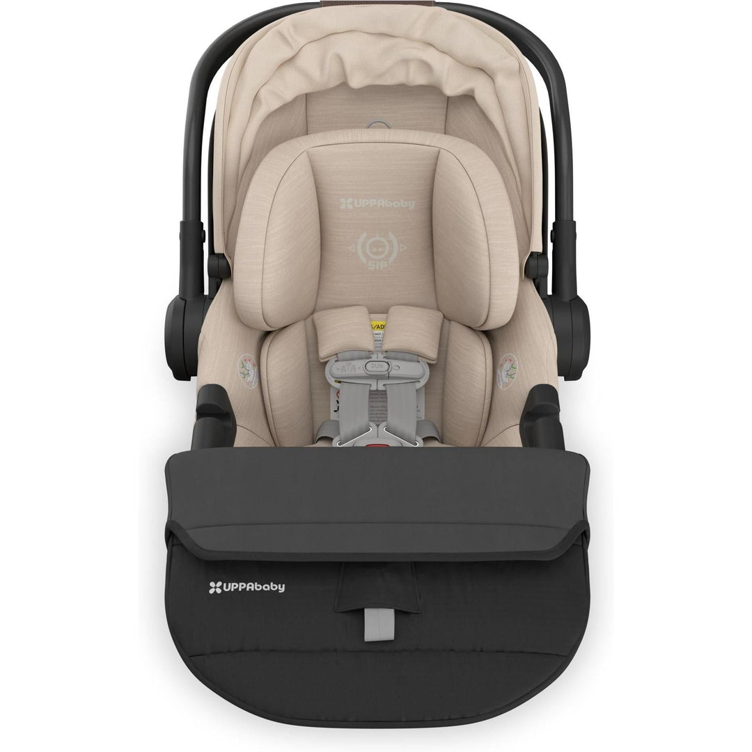 Travel smart with the Uppababy Aria V2 Infant Car Seat in Declan, designed as a premium car seat for baby.