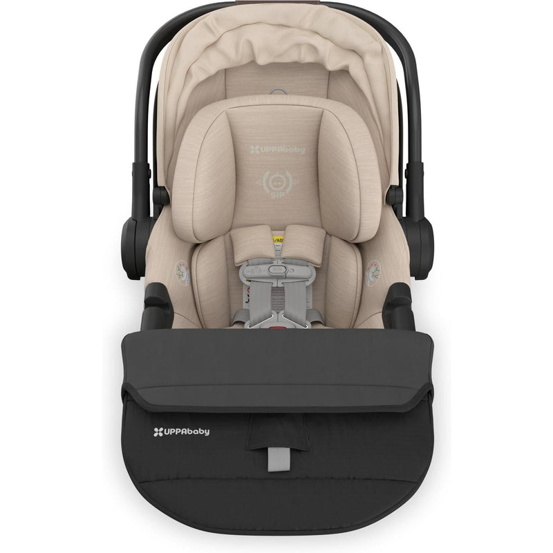 Travel smart with the Uppababy Aria V2 Infant Car Seat in Declan, designed as a premium car seat for baby.