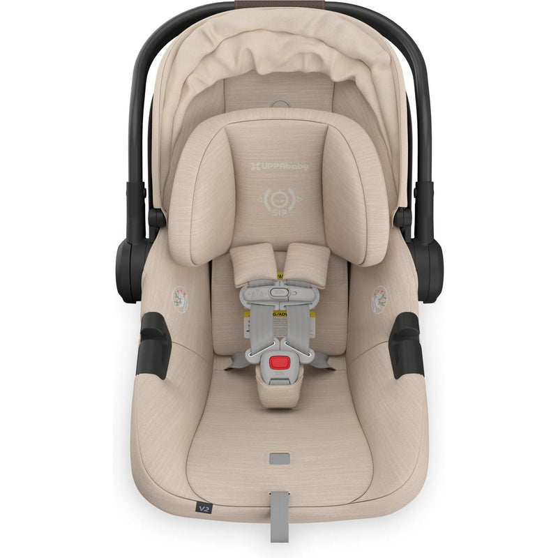 The Uppababy Aria V2 Infant Car Seat in Declan ensures lasting comfort for your little one on every trip.