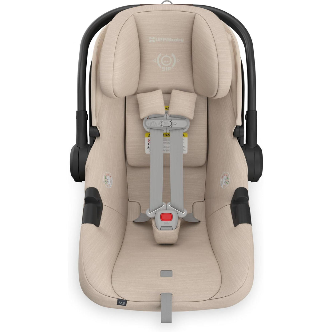 Uppababy Aria V2 in Declan offers head-to-toe comfort as a trusted infant car seat for newborn.