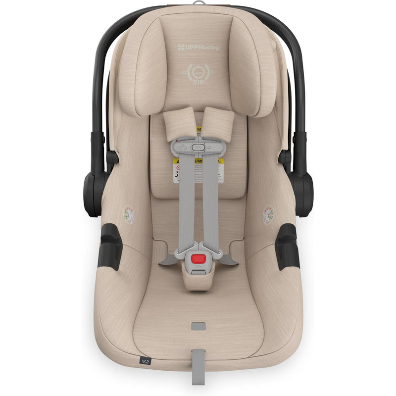 Uppababy Aria V2 in Declan offers head-to-toe comfort as a trusted infant car seat for newborn.