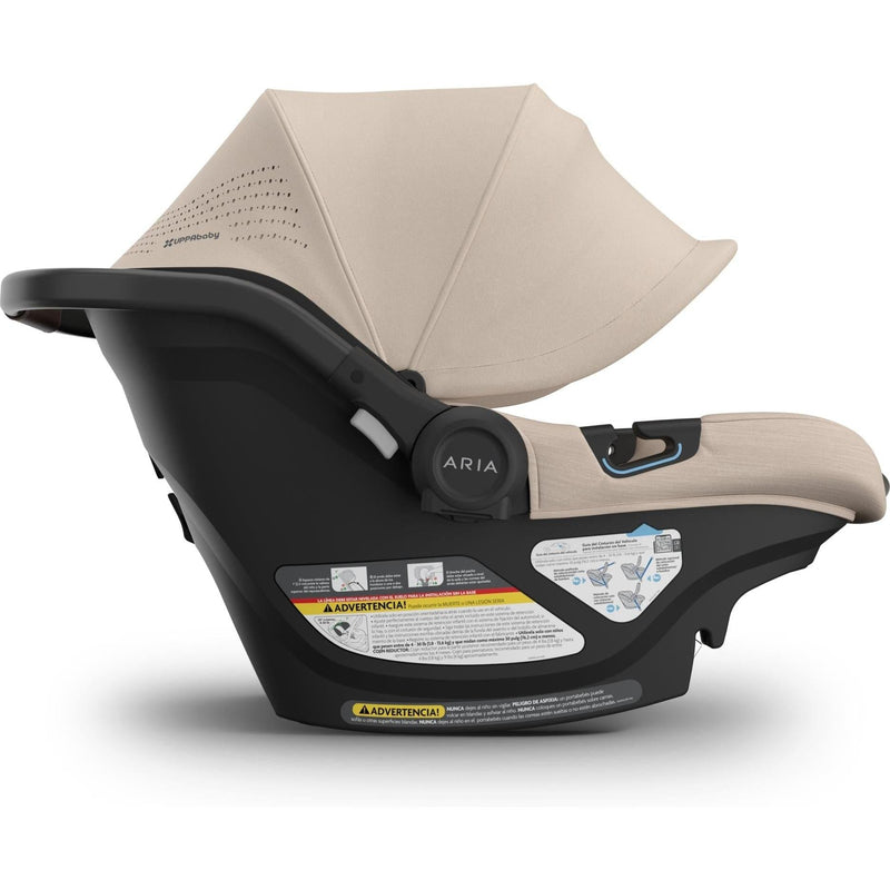 Ride in style with the Uppababy Aria V2 Infant Car Seat in Declan, your go-to good travel car seat.