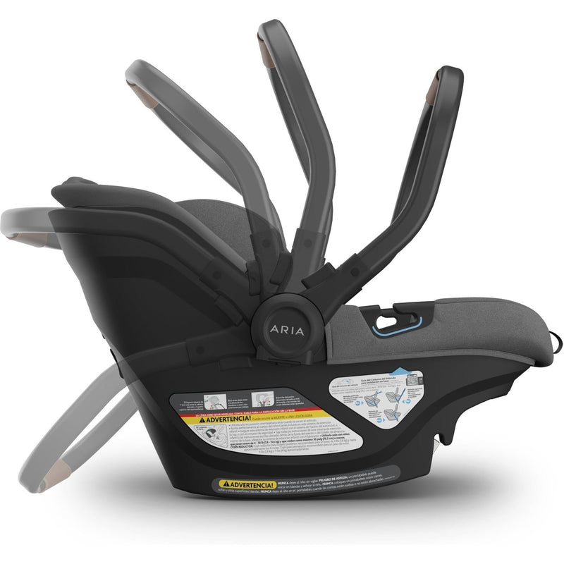 Multiple handle positions on the Uppababy Aria V2 Greyson provide flexible carrying comfort for every situation.