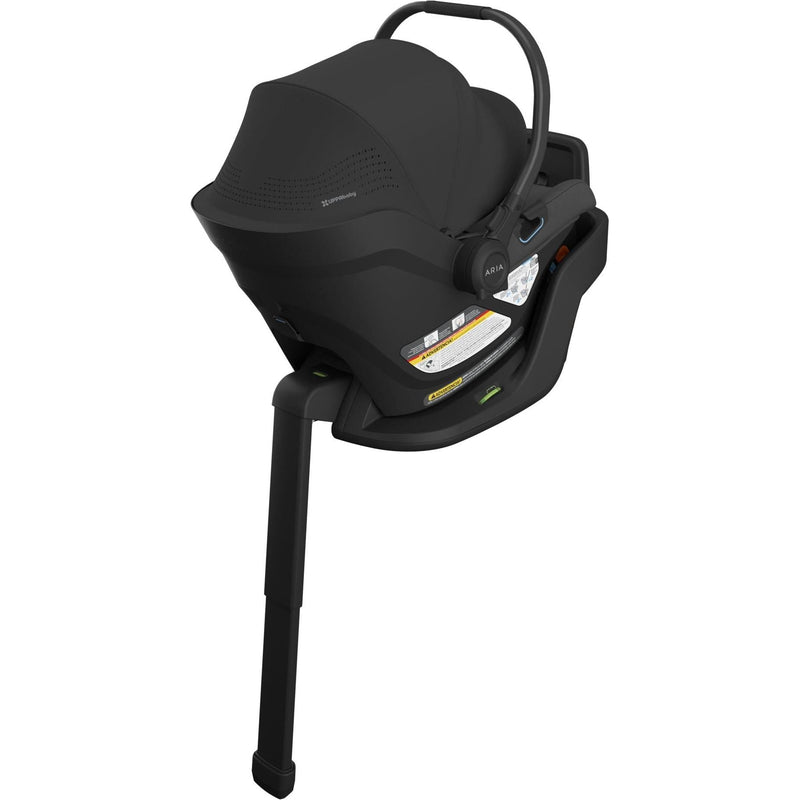 Uppababy Aria V2 Infant Car Seat in Jake shown from rear angle, blending sleek design and top-tier safety in a modern baby car seat.