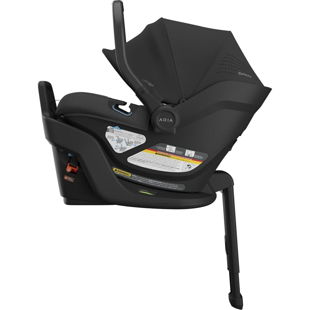 Right side view of the Uppababy Aria V2 Infant Car Seat in Jake highlights ergonomic carrying design.