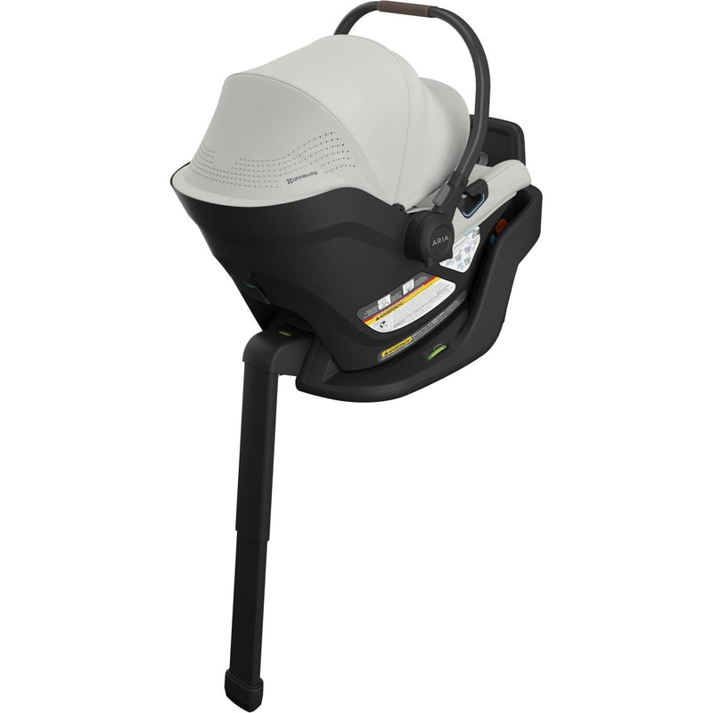 Rear view of the Uppababy Aria V2 in Savannah with long leg rest extended, ideal for growing infants.