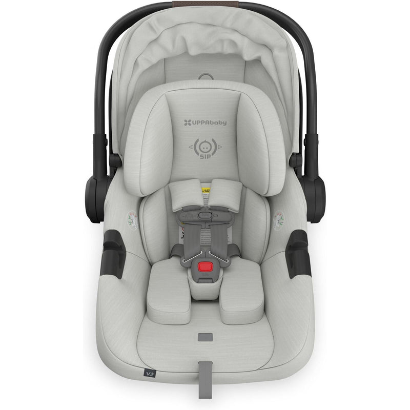 Captured from overhead, the Uppababy Aria V2 in Savannah emphasizes smooth contours and travel-ready comfort.