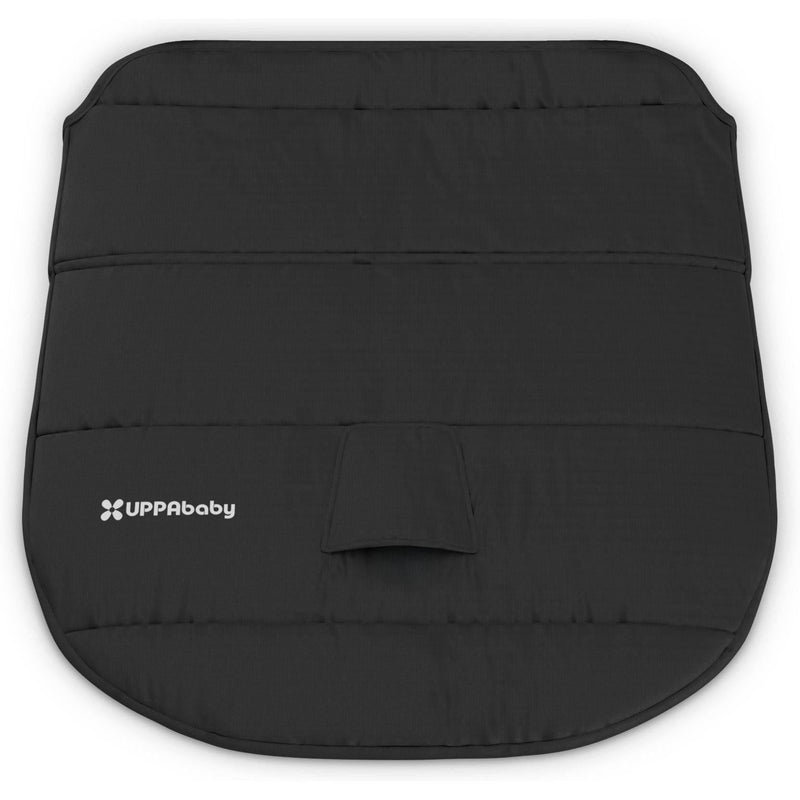 Uppababy Aria V2 Foot Cover shown separately, providing extra warmth and comfort in this best travel car seat design.