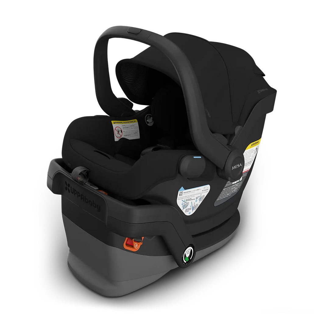UPPAbaby Mesa V3 infant car seat in James Black, included with the Owen travel system