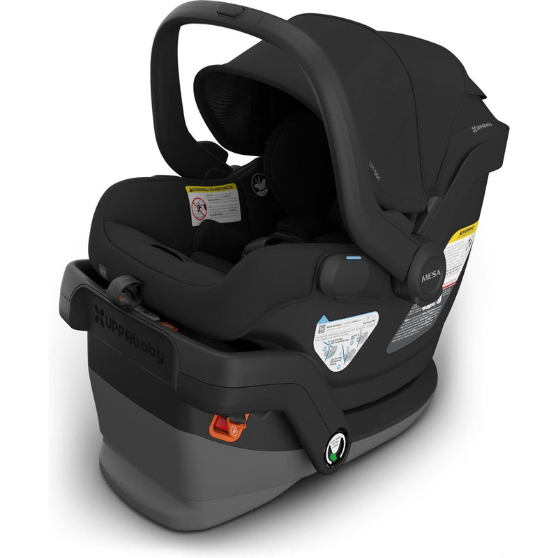UPPAbaby Mesa V3 in Jake, angled view highlighting car seat travel system compatibility with Cruz V3.