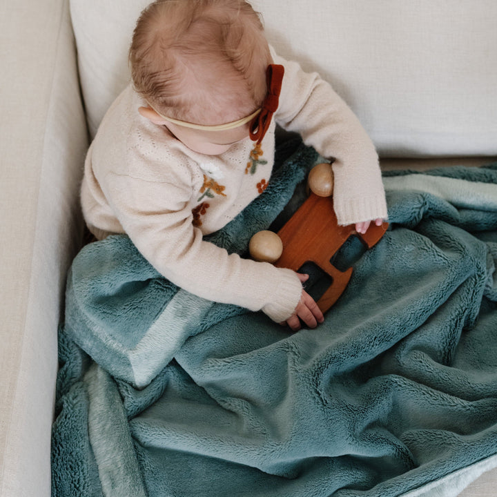 Wrap your little one in Eucalyptus Saranoni Lush Receiving Blanket, plush and warm as an infant receiving blankets.