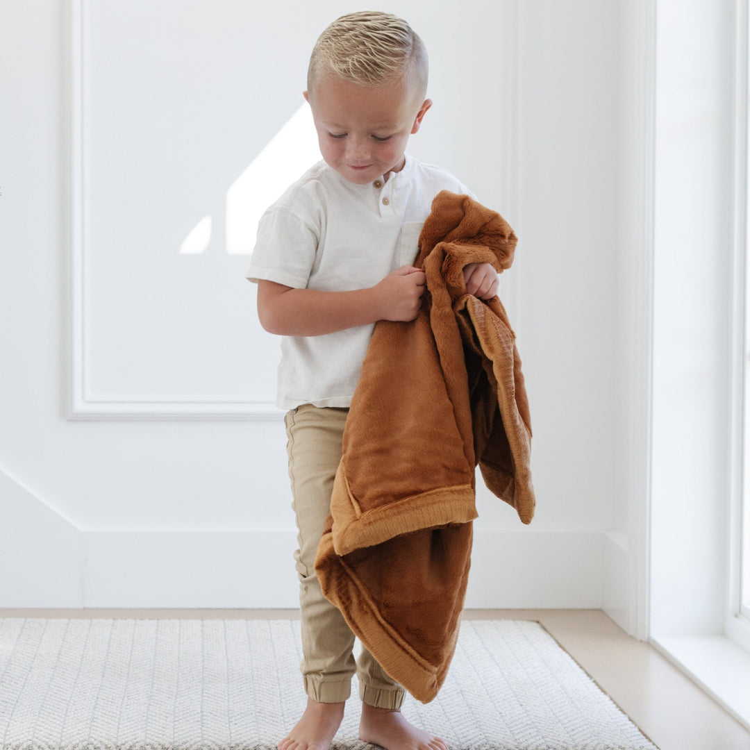 Wrap your little one in Camel Saranoni Lush Receiving Blanket, gentle and warm as baby blankets.