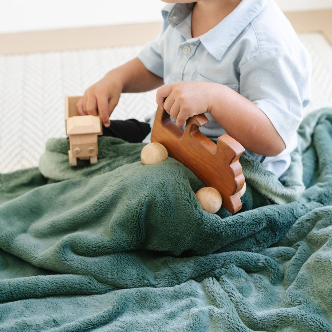 Ultra-soft Hunter Lush Receiving Blanket by Saranoni provides a cozy feel, ideal as baby boy blankets.