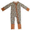 Mebie Baby cream magnolia bamboo zipper pajamas