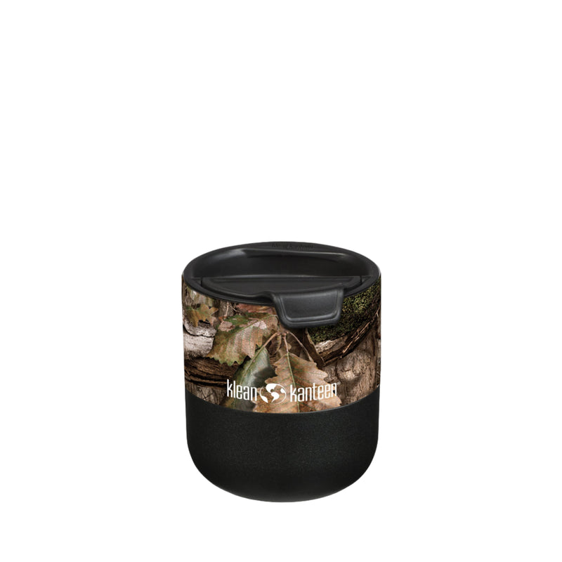Pair of Klean Kanteen 10oz Rise Lowball Tumblers in Mossy Oak pattern with recycled metal finish