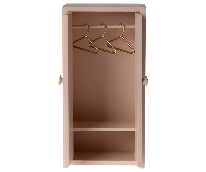 Maileg dollhouse furniture light rose closet