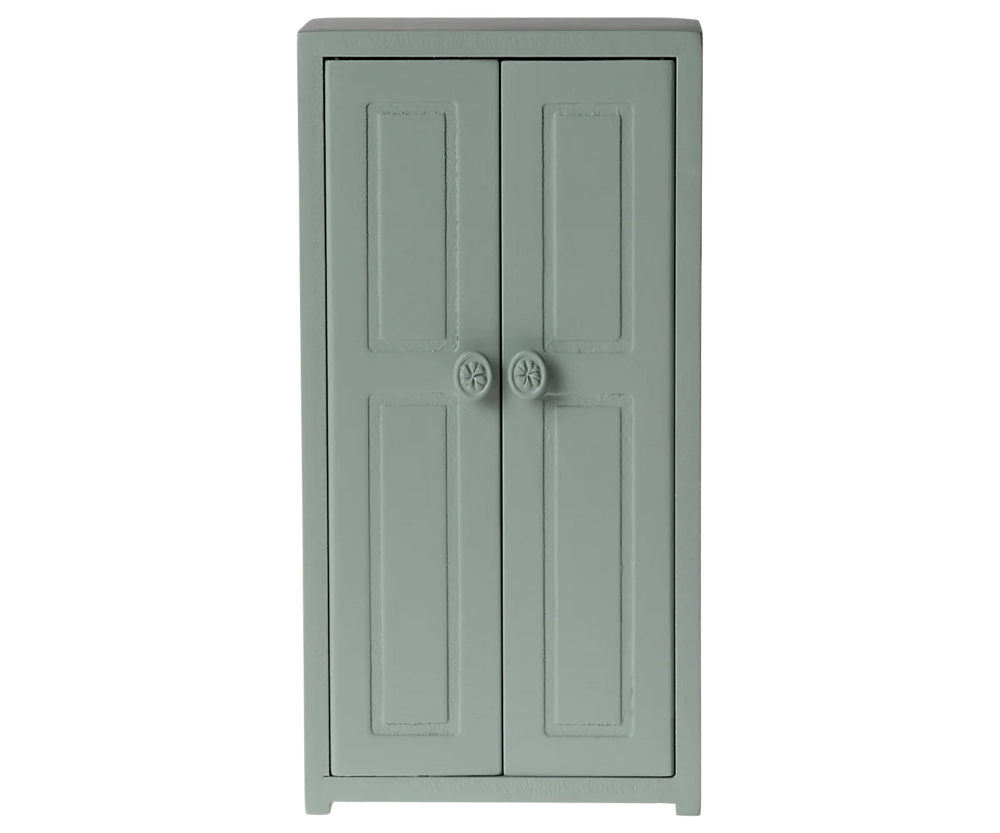 Maileg mice dollhouse miniature soft blue closet