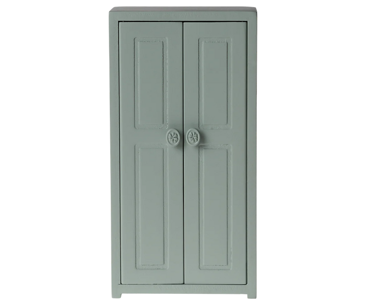 Maileg mice dollhouse miniature soft blue closet