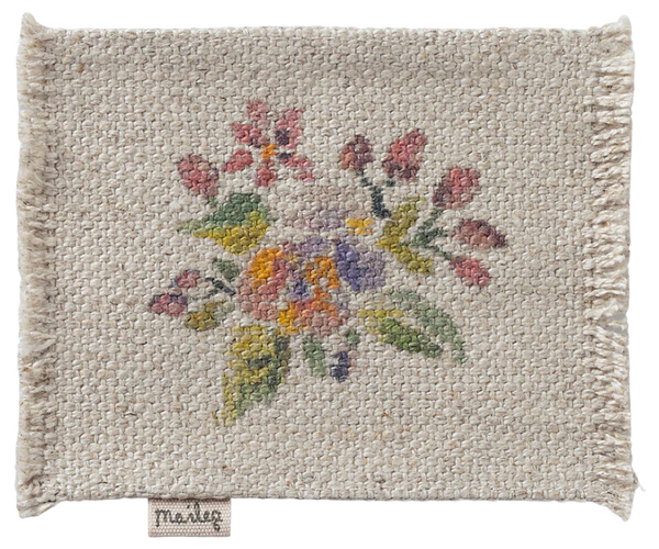 Maileg dollhouse accessories flower rug