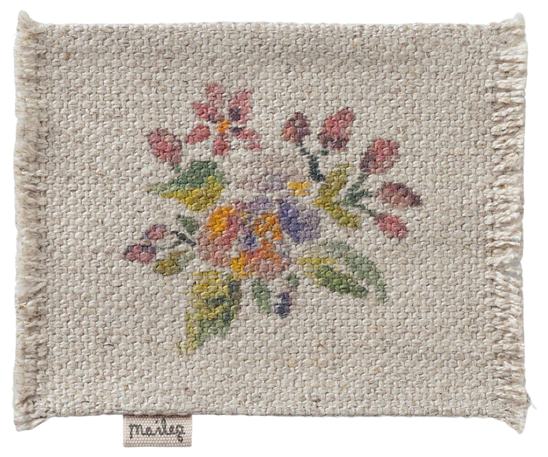 Maileg dollhouse accessories flower rug