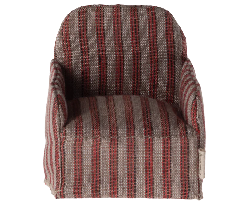 Maileg dollhouse accessories striped chair