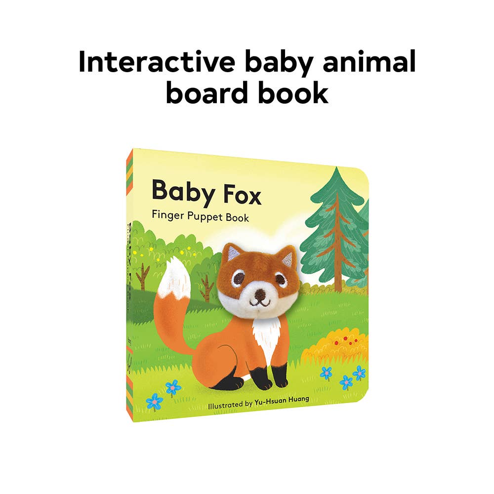 Interactive baby animal board book badge on Baby Fox Finger Puppet Book cover