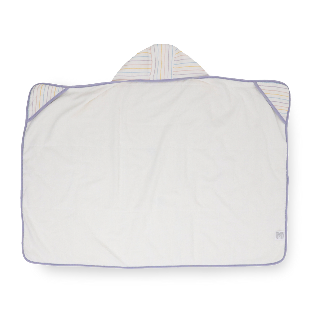 Unicorn Stripe hooded baby towel by Little Unicorn, cozy and playful for toddlers