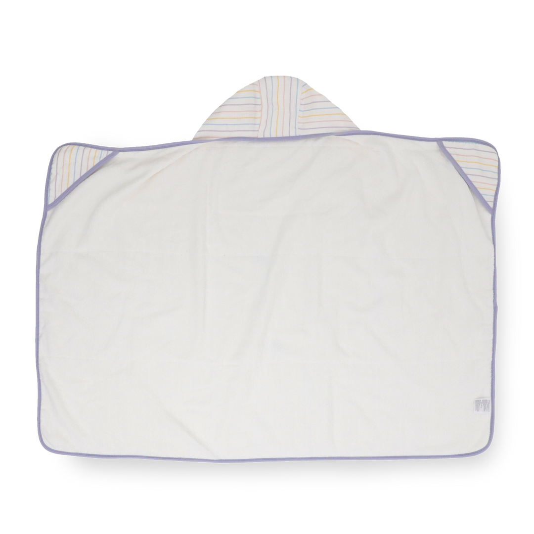 Unicorn Stripe hooded baby towel by Little Unicorn, cozy and playful for toddlers