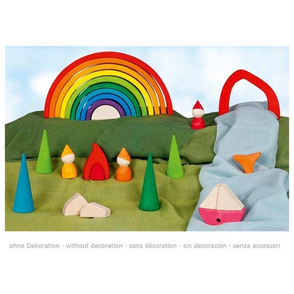 goki rainbow wooden puzzle set for imaginary play