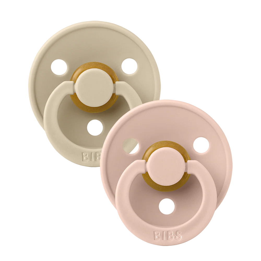 Vanilla & Blush BIBS Pacifier Colour Collection 2 Pack, best pacifiers for newborn comfort.
