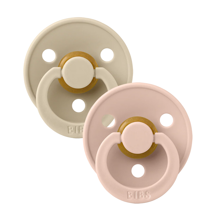 Vanilla & Blush BIBS Pacifier Colour Collection 2 Pack, best pacifiers for newborn comfort.