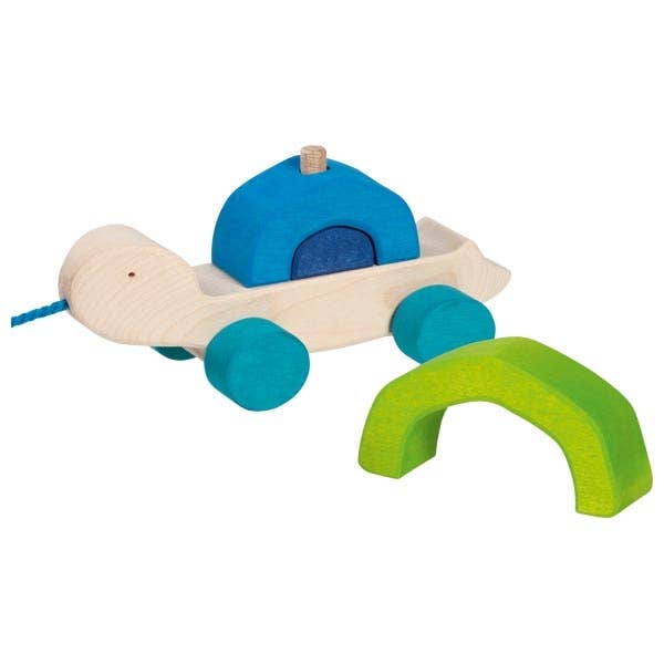 goki wooden pull along tutle 