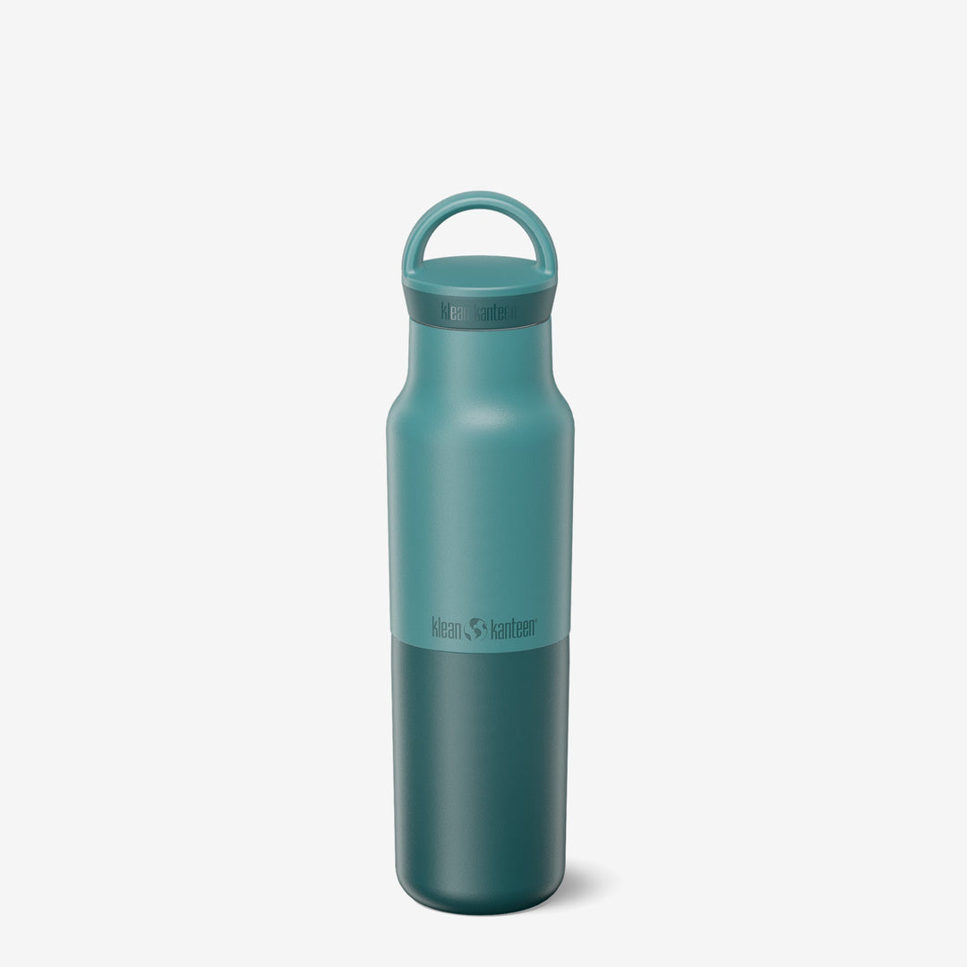 Brittany Blue Klean Kanteen 12oz Rise Classic Bottle with Arch Loop Cap, lightweight and insulated to keep drinks hot or cold.