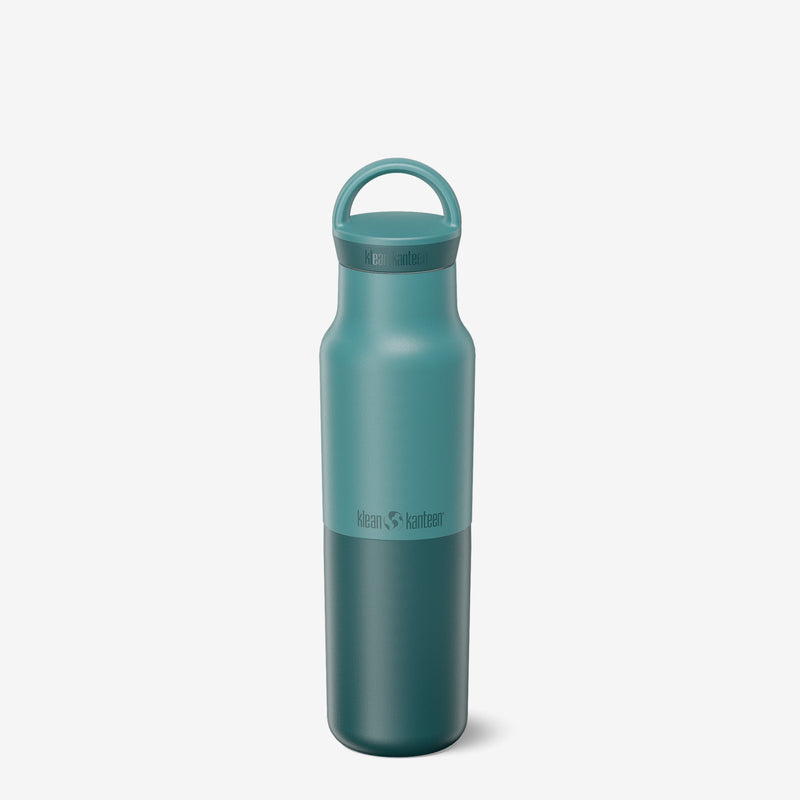 Brittany Blue Klean Kanteen 12oz Rise Classic Bottle with Arch Loop Cap, lightweight and insulated to keep drinks hot or cold.