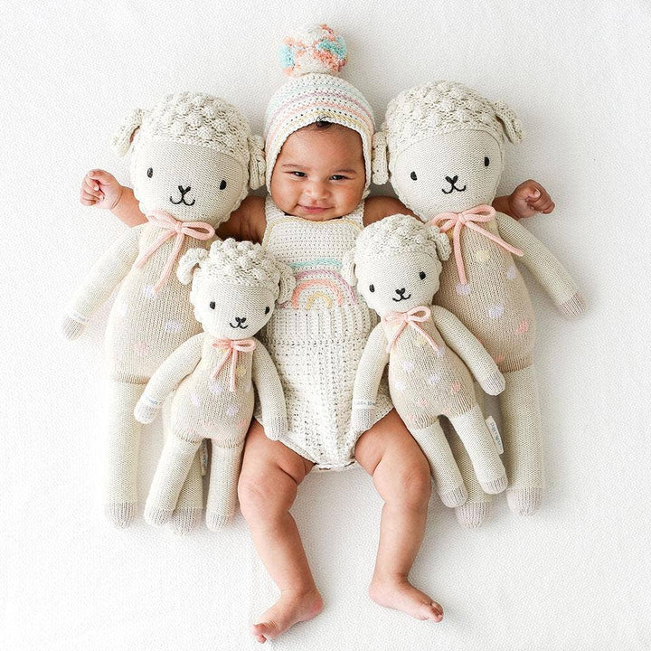 shop cuddle and kind sustainable stuffed doll lamb toy for babies and toddlers 