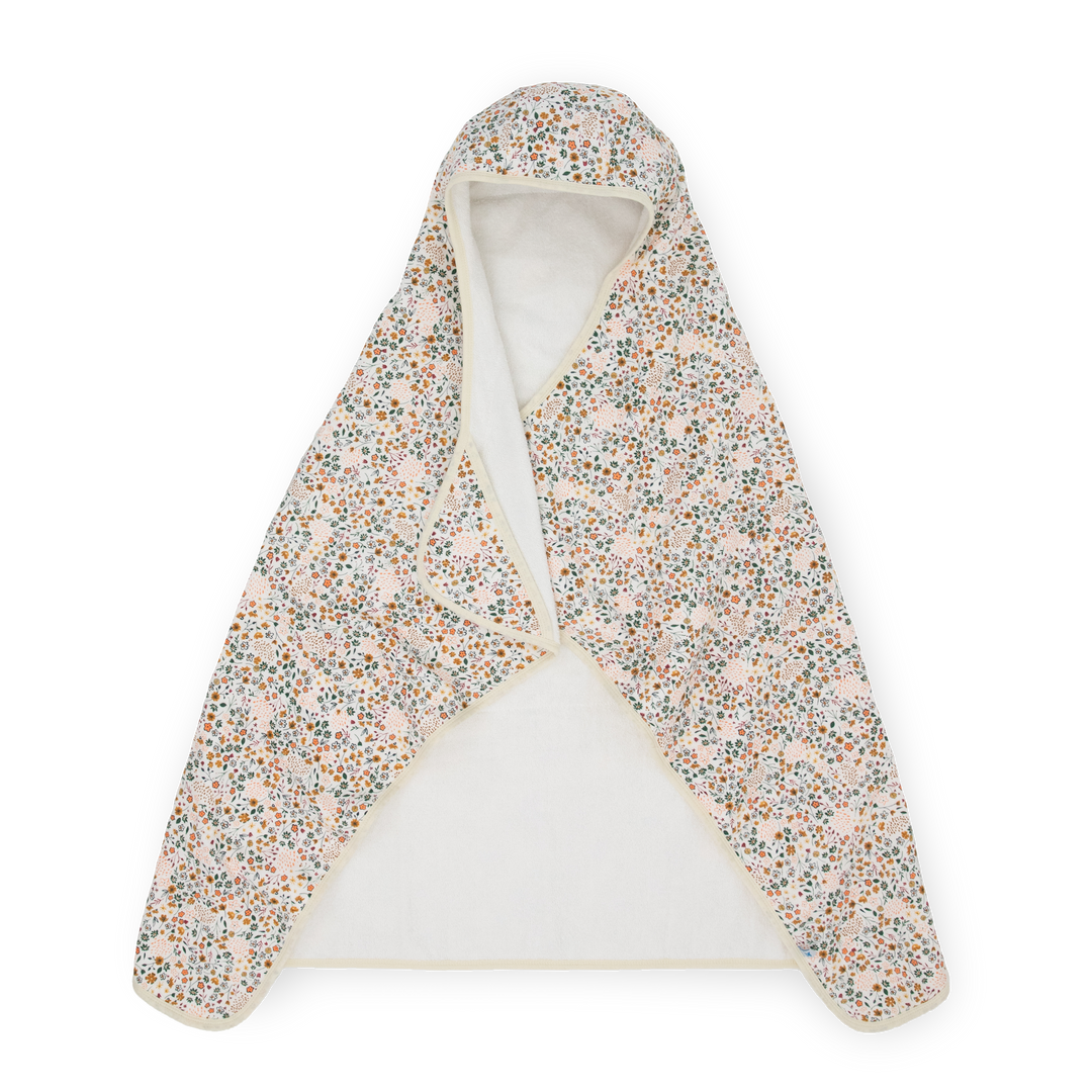 Little Unicorn Toddler Hooded Towel - Pressed Petals, soft baby towels for bath time