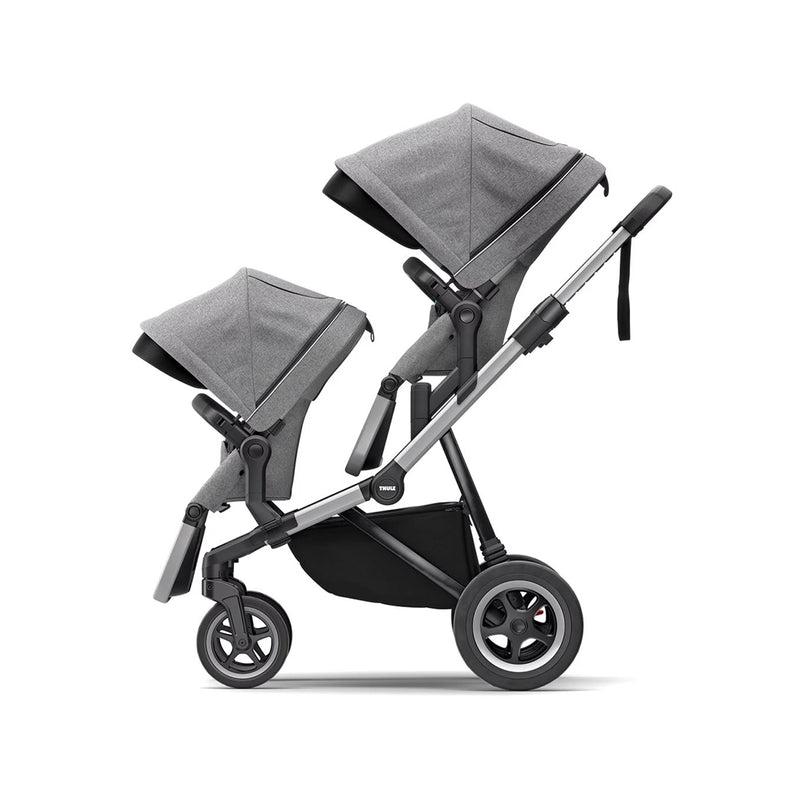 Thule Sleek double stroller in Grey Melange